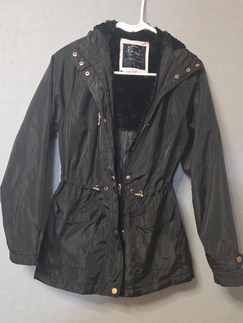 Women's Cavalini Utility Jacket Petite SP Black Gold